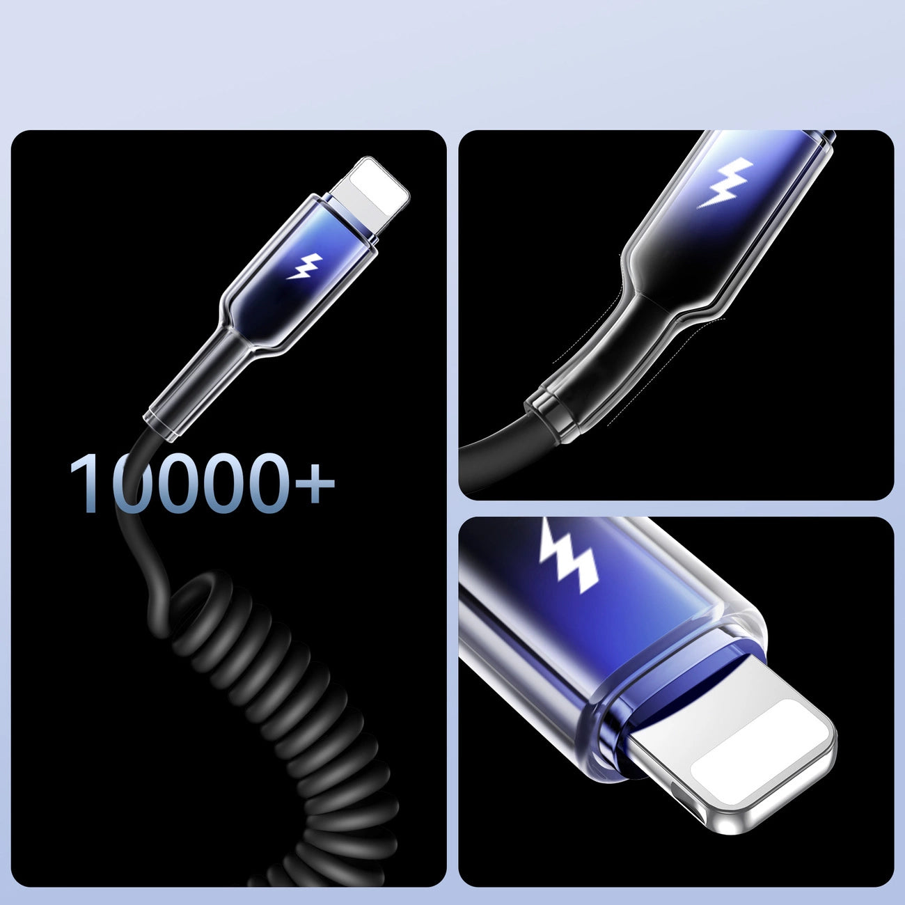 USB-A - Lightning Joyroom S-A43 Crystal Data and Charging Cable, 18W, 1.5m, Black