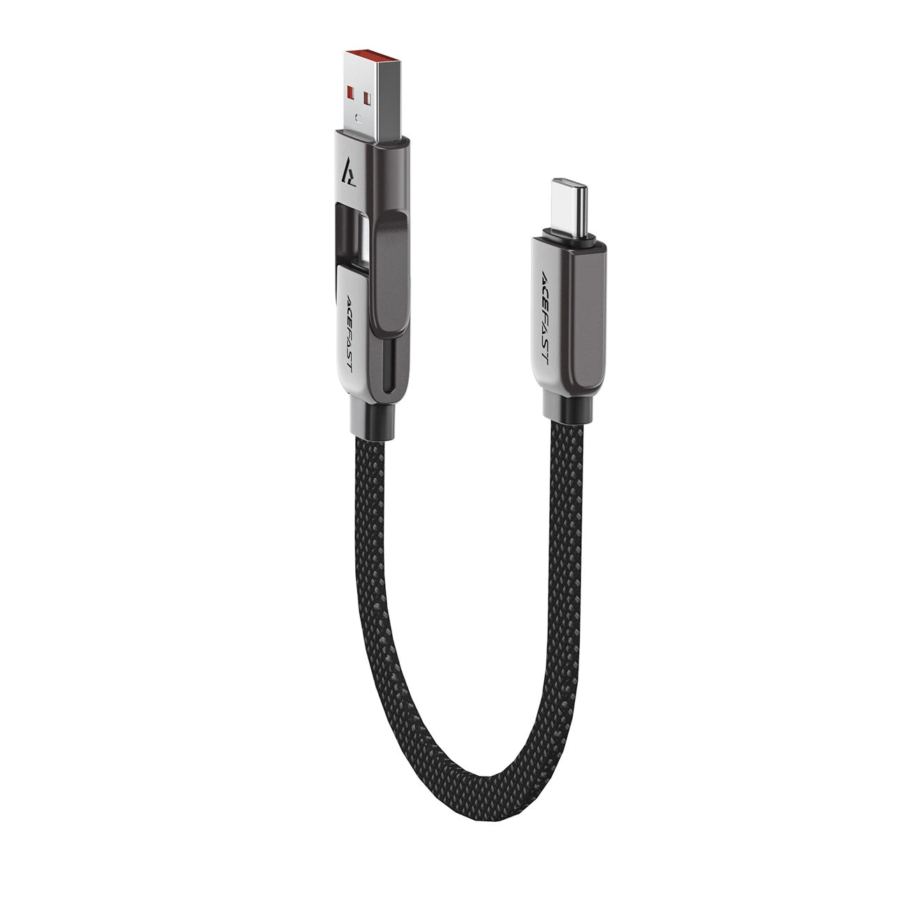 USB-C to USB-A / USB-C Acefast C13-05 Data and Charging Cable, 60W, 0.2m, Black