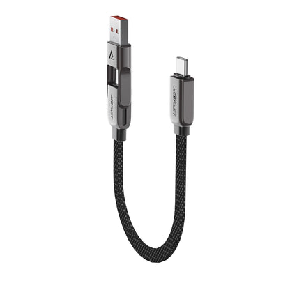 USB-C to USB-A / USB-C Acefast C13-05 Data and Charging Cable, 60W, 0.2m, Black