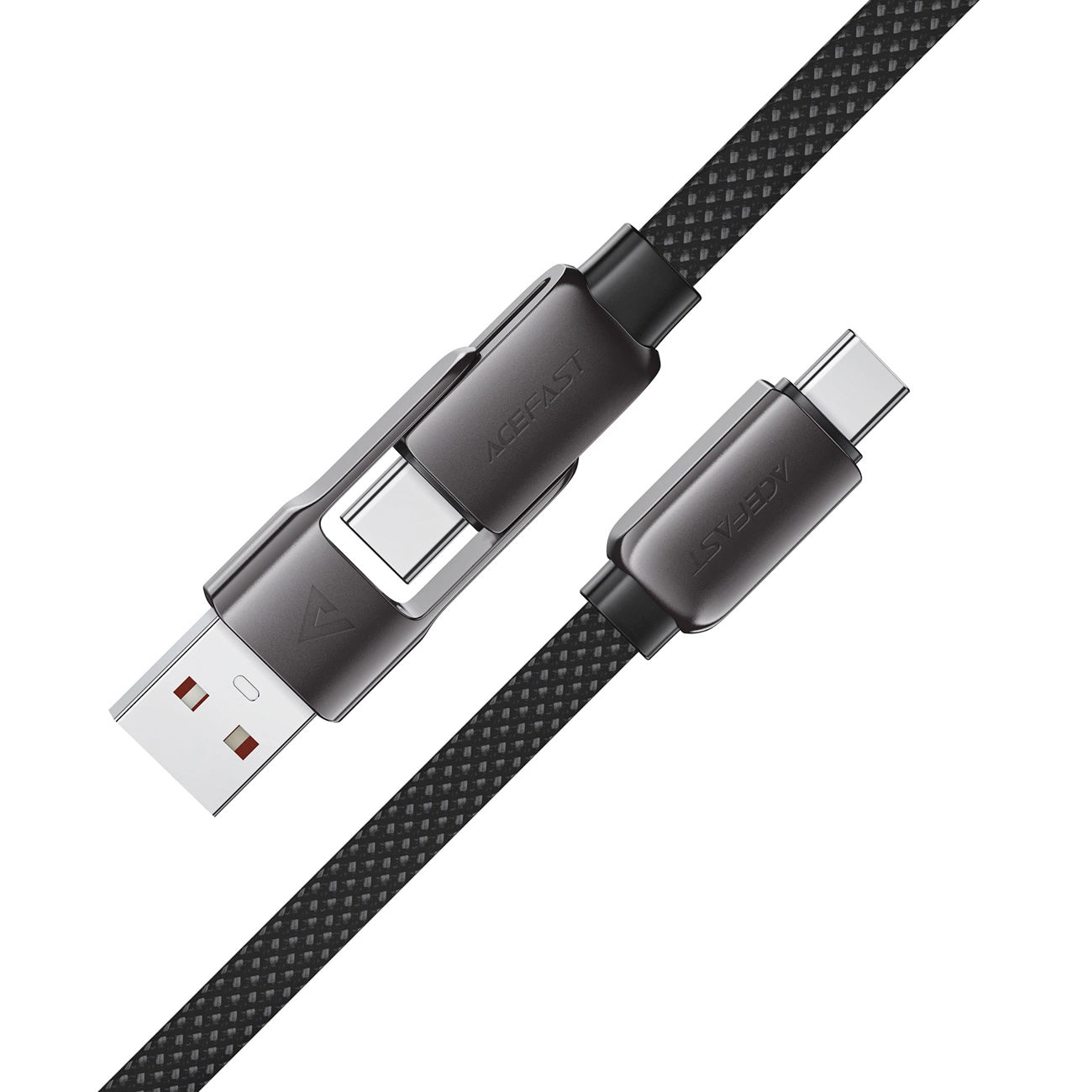 USB-C to USB-A / USB-C Acefast C13-05 Data and Charging Cable, 60W, 0.2m, Black