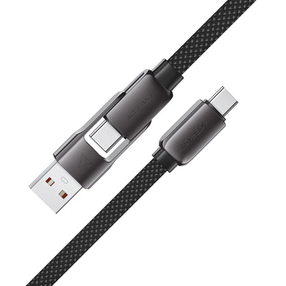 USB-C to USB-A / USB-C Acefast C13-05 Data and Charging Cable, 60W, 0.2m, Black