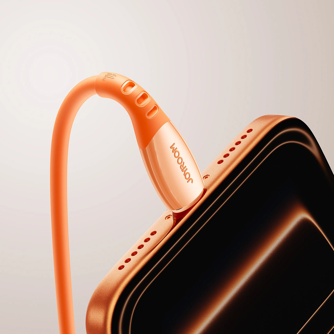 USB-C Data and Charging Cable - USB-C Joyroom S-A59 Vibrant, 60W, 1.2m, Orange