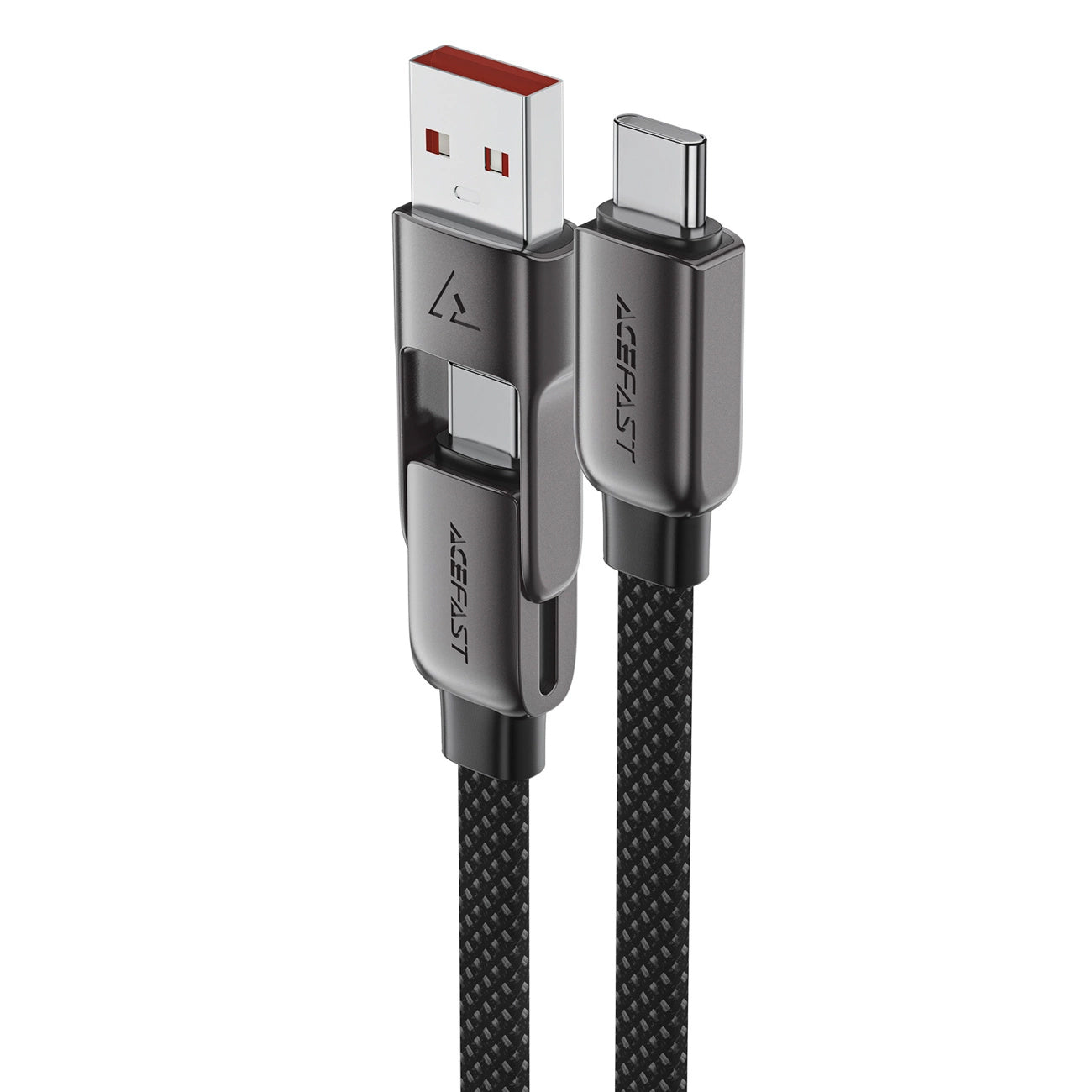USB-C to USB-A / USB-C Acefast C13-05 Data and Charging Cable, 60W, 0.2m, Black
