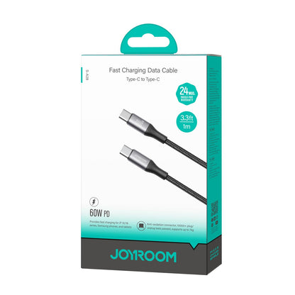 USB-C Data and Charging Cable - USB-C Joyroom S-A28 Flash, 60W, 1m, Black