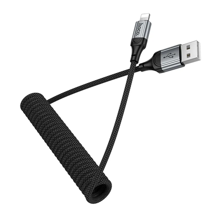 USB-A to Lightning Data and Charging Cable HOCO X121, 27W, 1.5m, Black