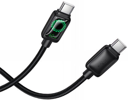 USB-C Data and Charging Cable - USB-C HOCO U146, 60W, 1.2m, Black