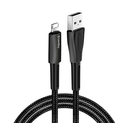 USB-A to Lightning Data and Charging Cable ColorWay CW-CBUL035, 18W, 1m, Black