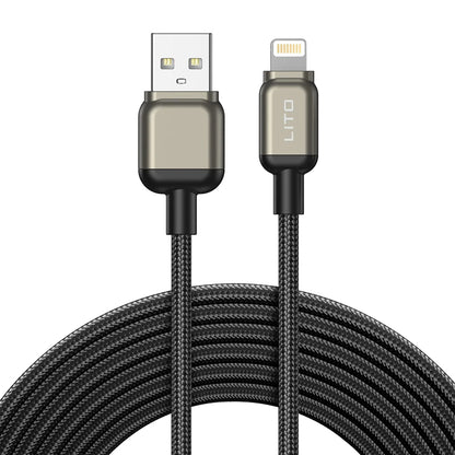 USB-A to Lightning Data and Charging Cable Lito LD17, 18W, 1m, Black
