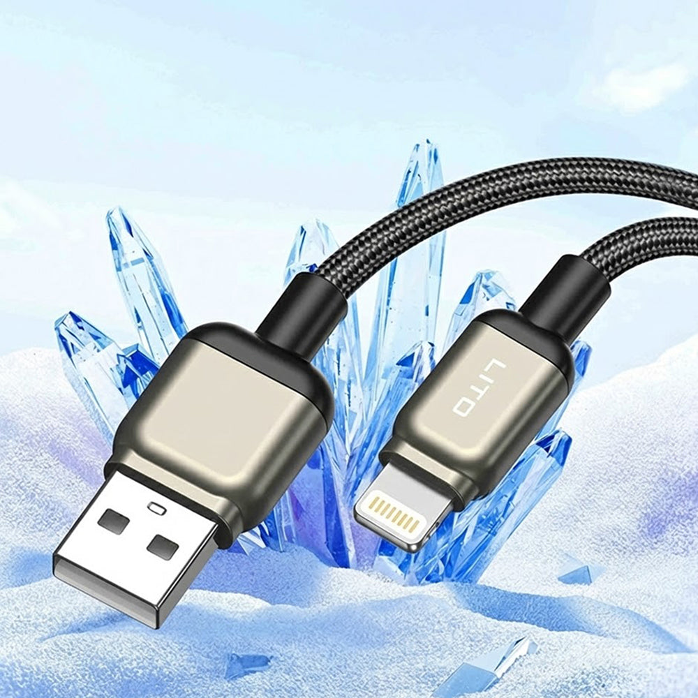 USB-A to Lightning Data and Charging Cable Lito LD17, 18W, 1m, Black