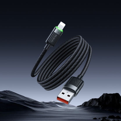USB-A to Lightning McDodo CA-6000 Self Winding Data and Charging Cable, 18W, 1.2m, Black