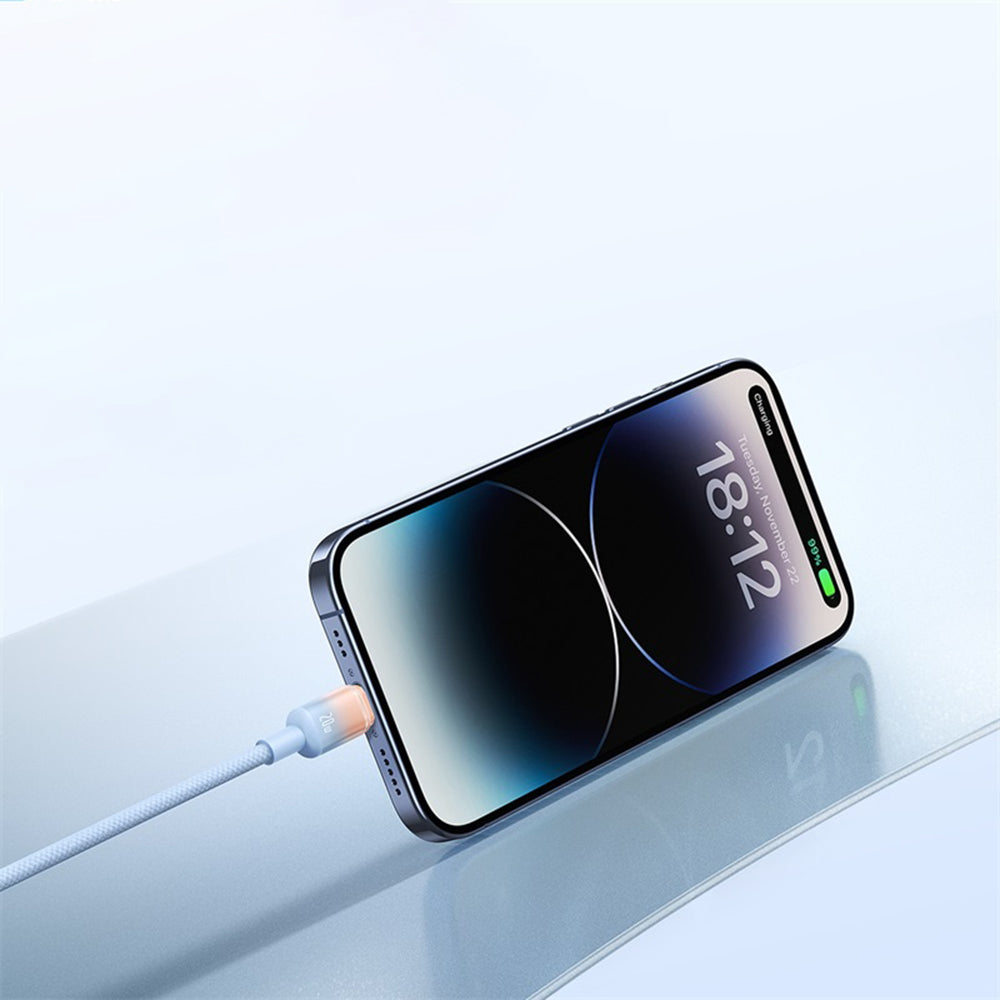 Baseus Discolor USB-A to USB-C Data and Charging Cable, 100W, 2m, Silver E0420700