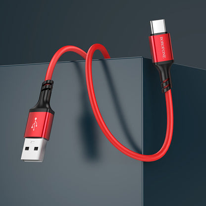 USB-A to USB-C Data and Charging Cable Borofone BX83, 18W, 1m, Black