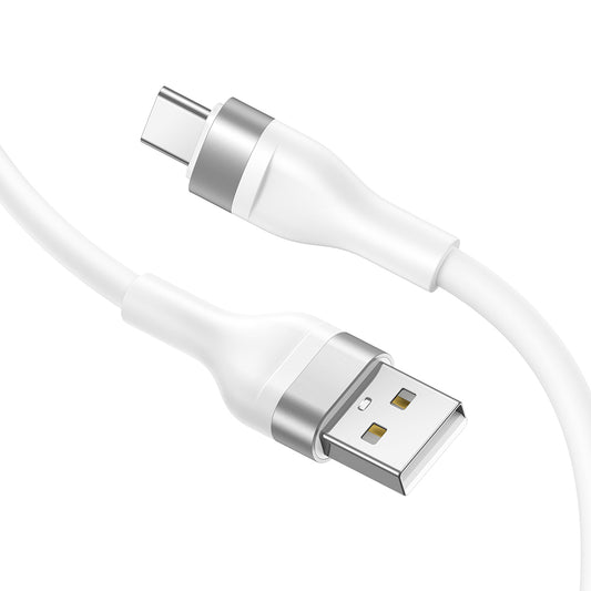 USB-A to USB-C Data and Charging Cable Lito LD02C, 18W, 1.2m, White