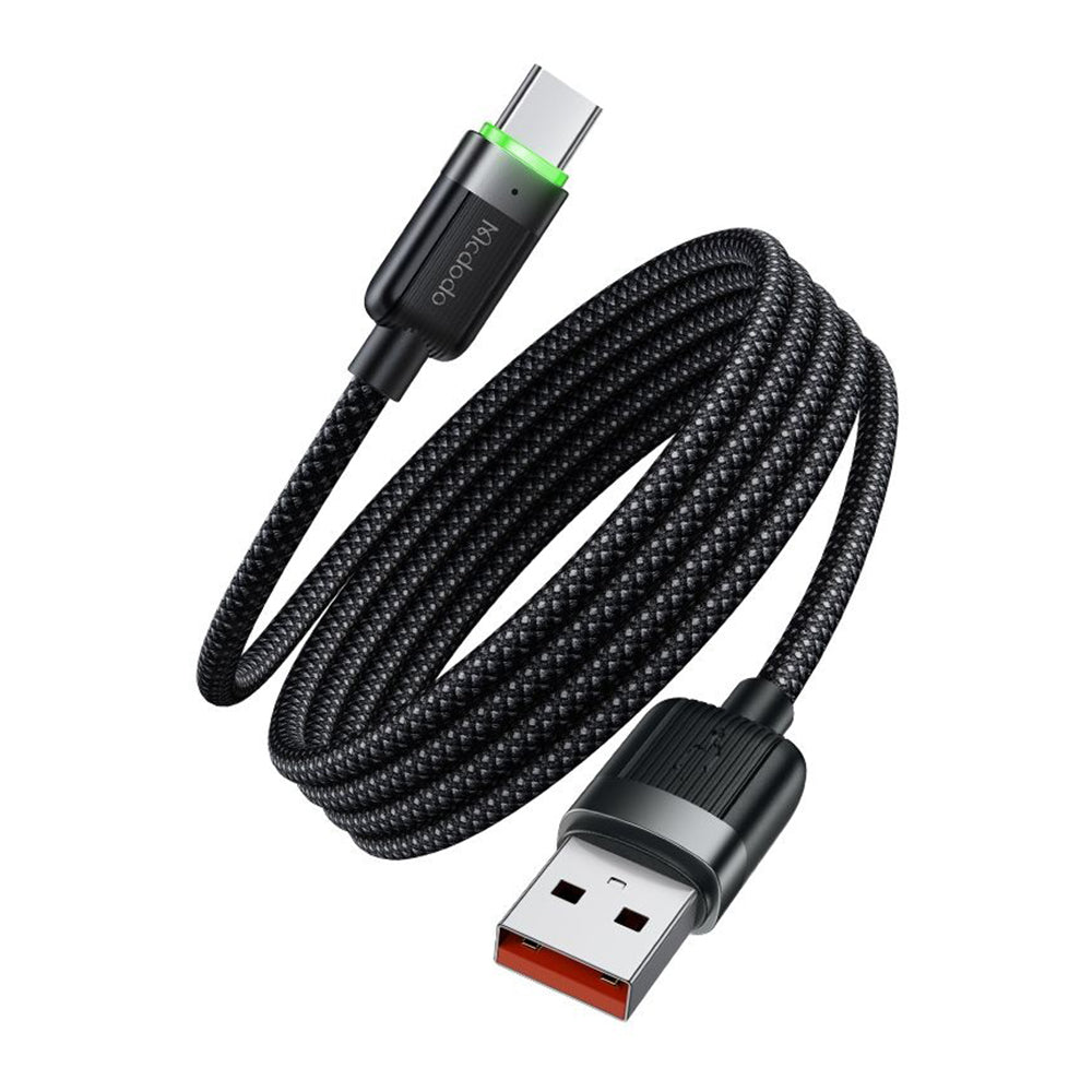 McDodo CA-5650 Self Winding USB-A to USB-C Data and Charging Cable, 66W, 1.2m, Black