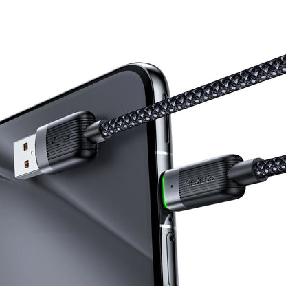 McDodo CA-5650 Self Winding USB-A to USB-C Data and Charging Cable, 66W, 1.2m, Black