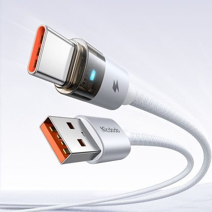 USB-A to USB-C Data and Charging Cable McDodo CA-6892, 66W, 1.2m, White