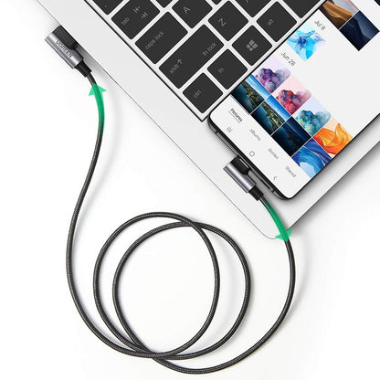 UGREEN US176 Angled USB-A to USB-C Data and Charging Cable, 18W, 3m, Gray