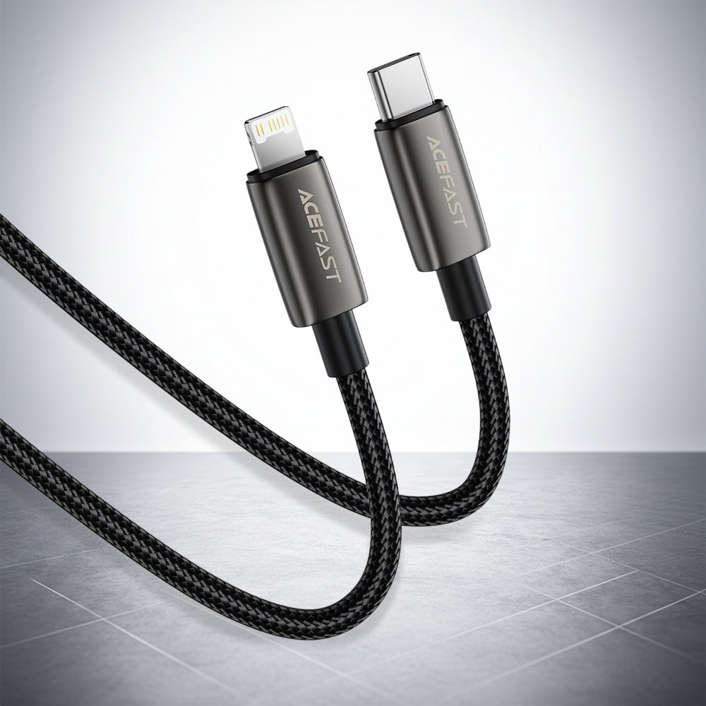 USB-C to Lightning Data and Charging Cable Acefast C23-01, 30W, 1.2m, Black