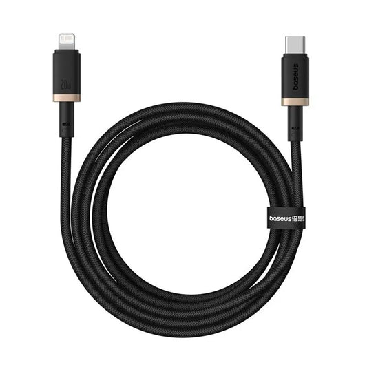 USB-C to Lightning Data and Charging Cable Baseus Dura Series, 20W, 2m, Black Gold P10377800U01-02