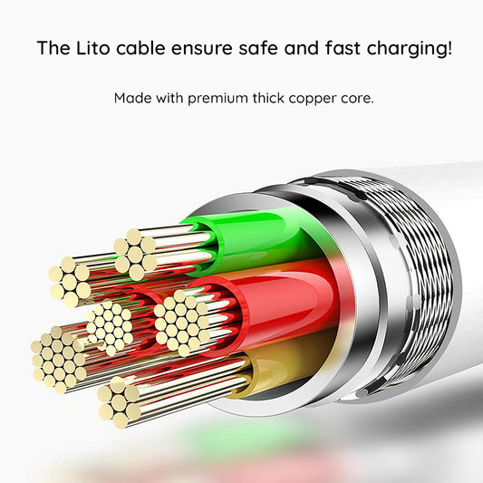 USB-C to Lightning Data and Charging Cable Lito LD03, 60W, 1m, White