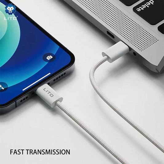 USB-C to Lightning Data and Charging Cable Lito LD04CL, 27W, 2m, White