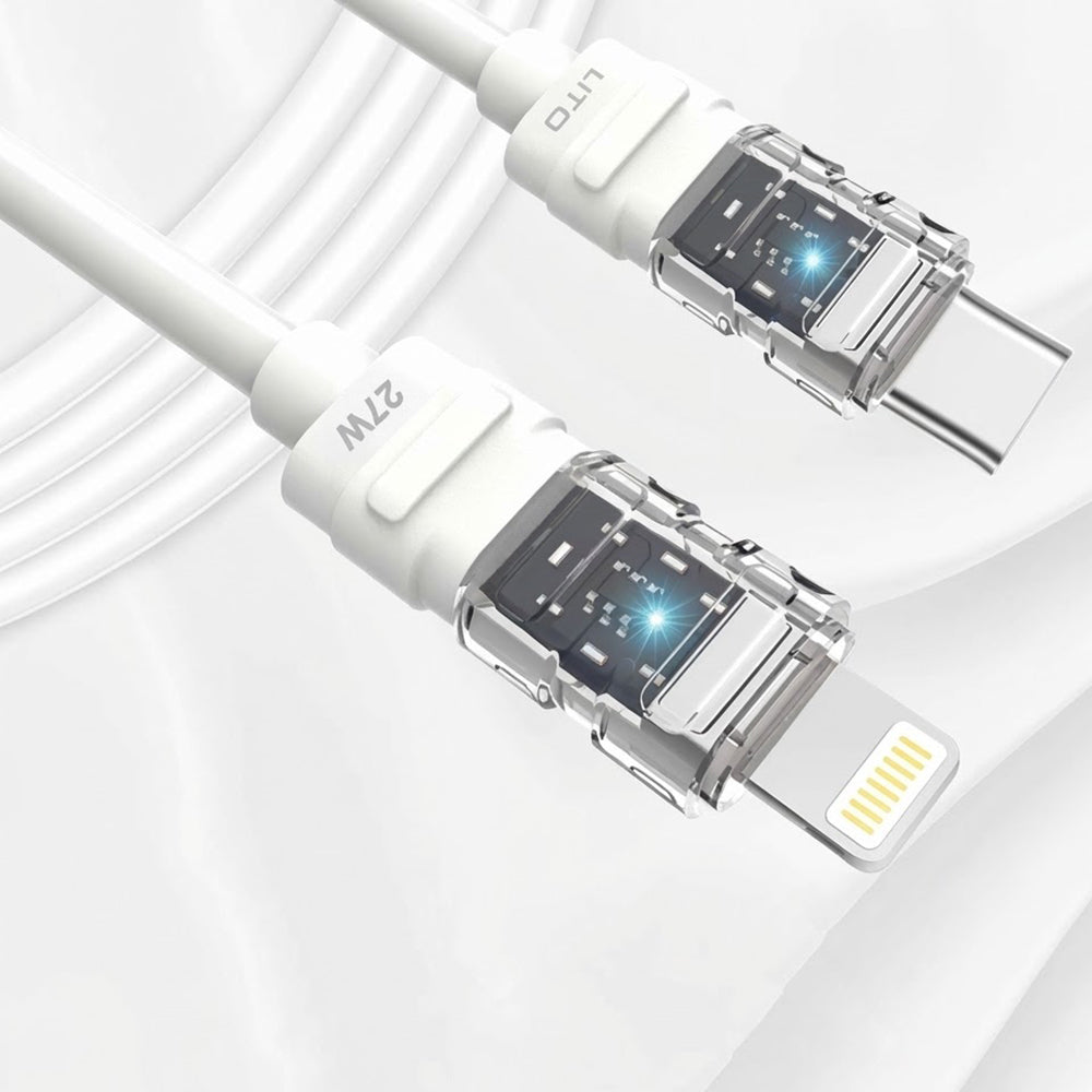 USB-C to Lightning Data and Charging Cable Lito LD05, 27W, 1m, White