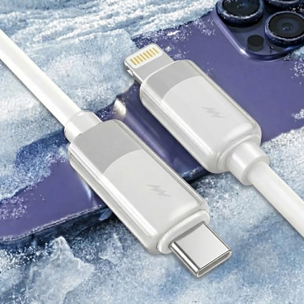 USB-C to Lightning Data and Charging Cable Lito LD07, 27W, 1m, White