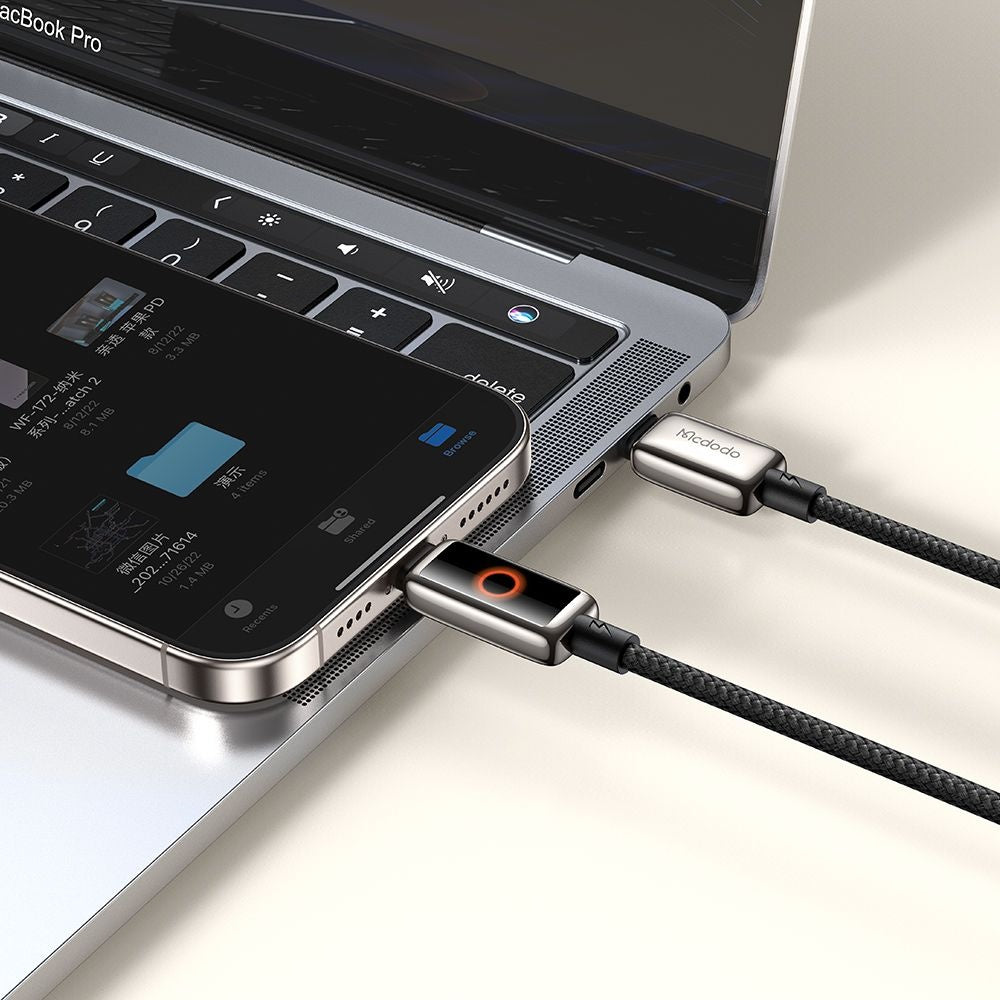 USB-C to Lightning McDodo CA-6670 Data and Charging Cable - Auto Power Off, 36W, 1.2m, Black