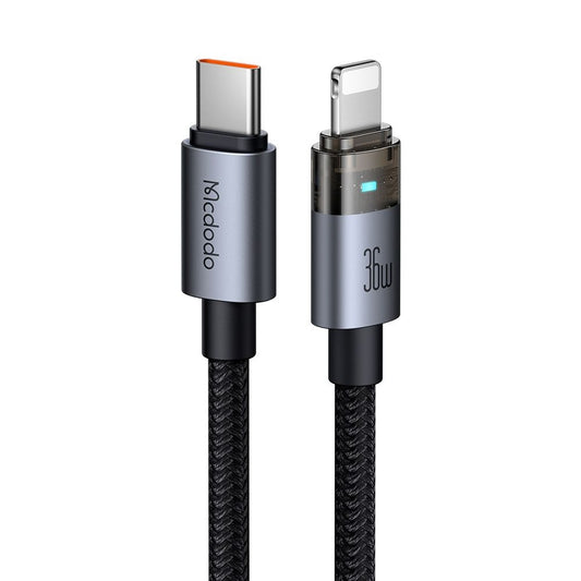 USB-C to Lightning Data and Charging Cable - McDodo CA-6940, 36W, 1.2m, Black