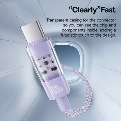 USB-C Data and Charging Cable - USB-C Baseus Gem, 100W, 1m, Purple P10373000511-00