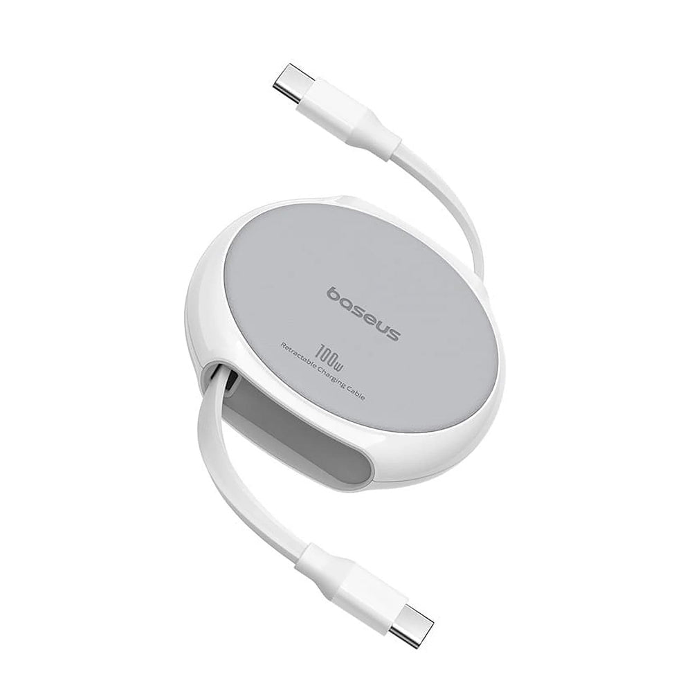 USB-C Data and Charging Cable - USB-C Baseus Pathfinder Retractable, 100W, 1m, White P10368400211-00