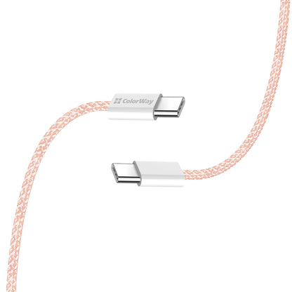 USB-C Data and Charging Cable - USB-C ColorWay CW-CBPDCC061, 60W, 1m, Pink