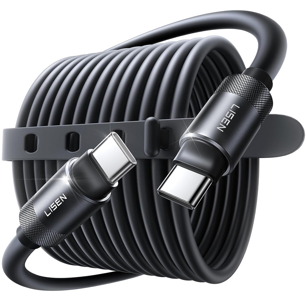 USB-C Data and Charging Cable - USB-C Lisen L115, 100W, 3m, Black YL0125040001