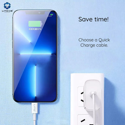 USB-C Data and Charging Cable - USB-C Lito, 18W, 2m, White