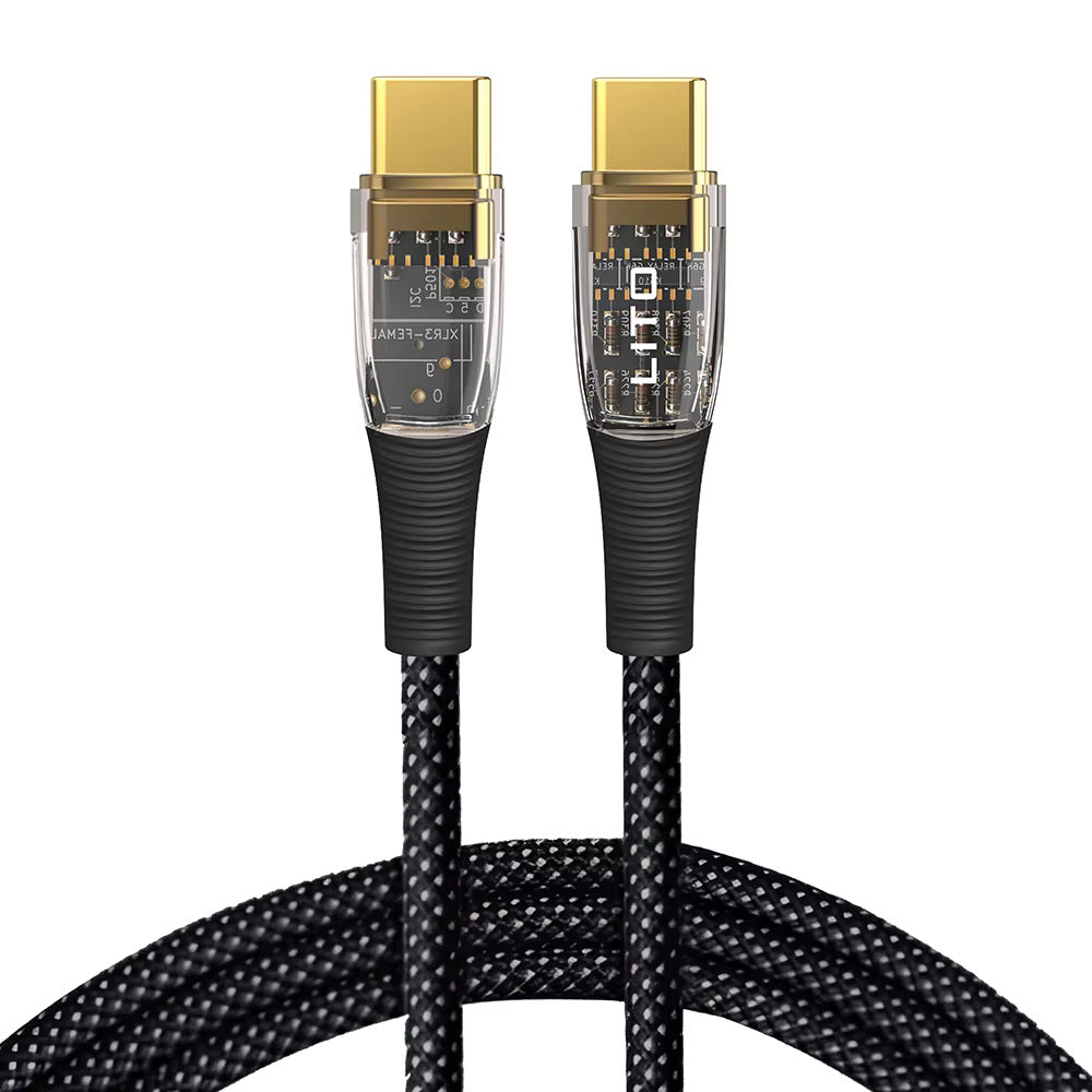 USB-C Data and Charging Cable - USB-C Lito LD01, 60W, 1.2m, Black