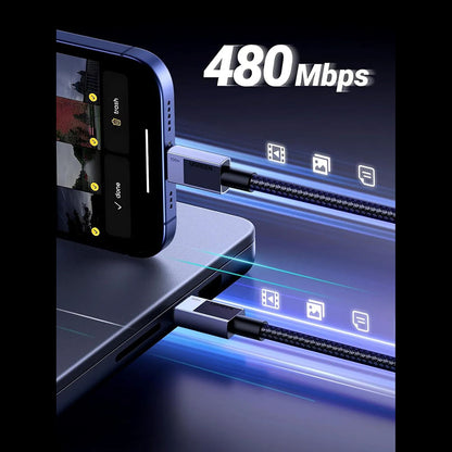 USB-C Data and Charging Cable - USB-C UGREEN L512, 100W, 1m, Gray