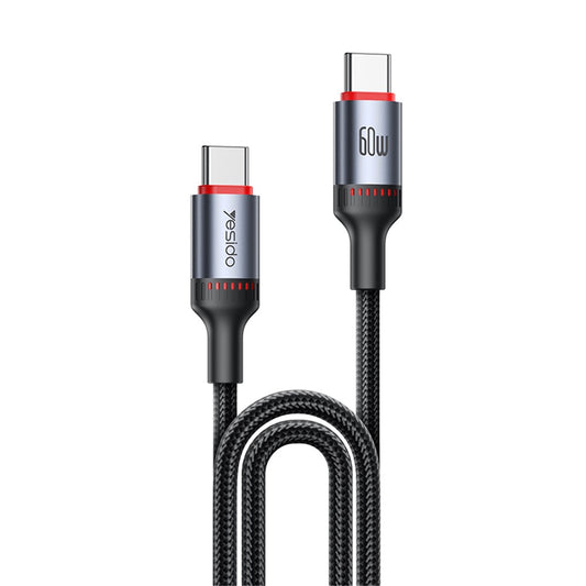 USB-C Data and Charging Cable - USB-C Yesido CA181, 60W, 1.2m, Black