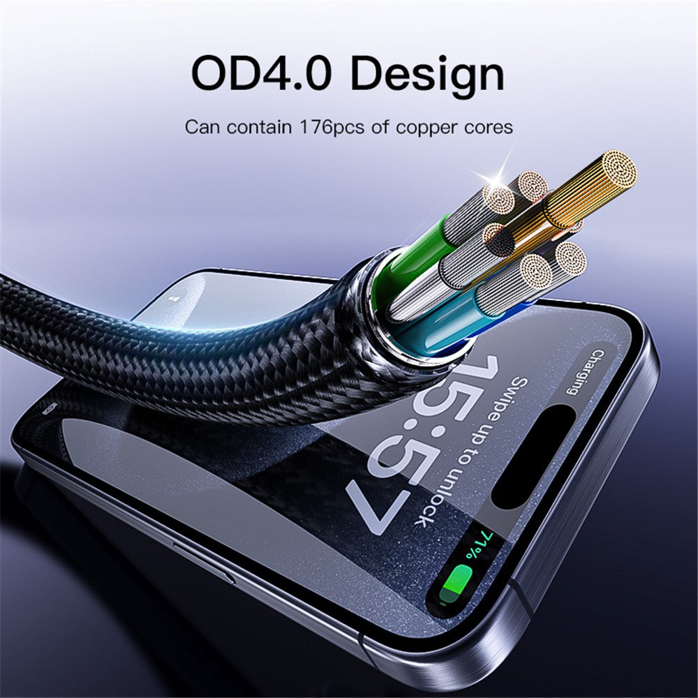 USB-C Data and Charging Cable - USB-C Yesido CA181, 60W, 1.2m, Black