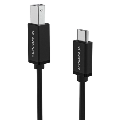 WZK WKDDY2S Printer Cable, USB-C - USB-B, 2m, Black
