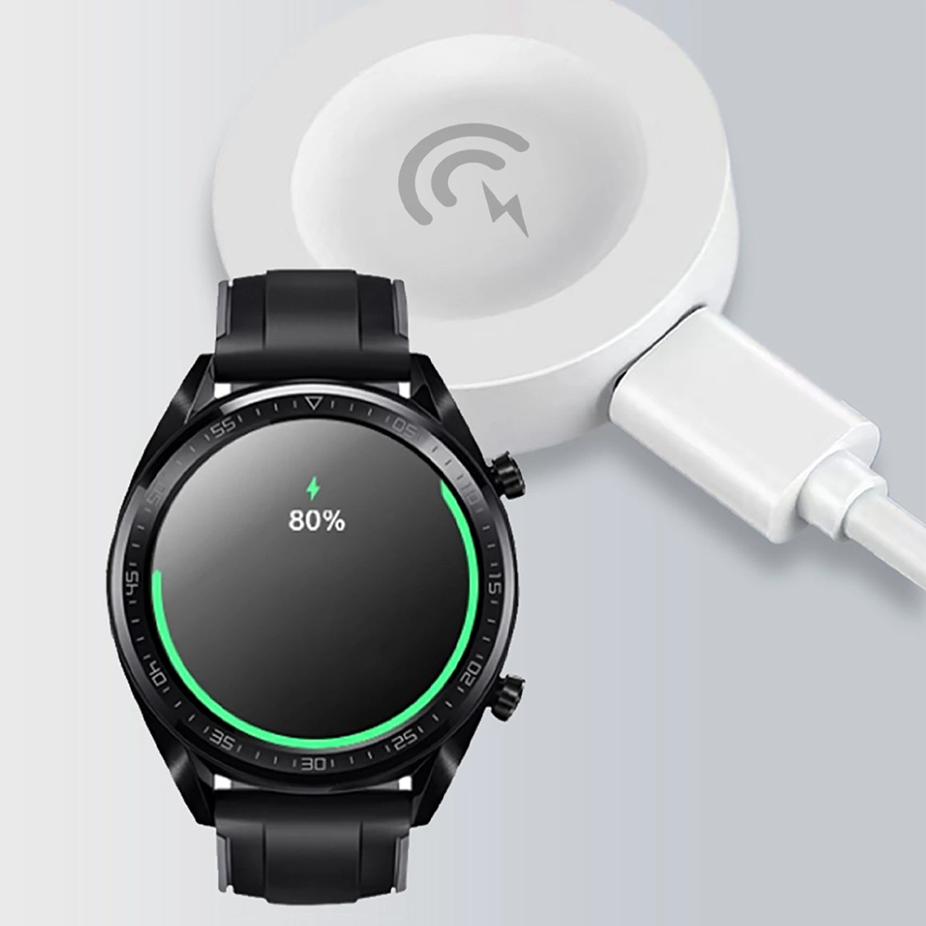 Dudao A12H Wireless Charger for Huawei Watch Series, USB-A, White