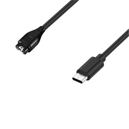 Techsuit TGC2 Charging Cable for Garmin Watch Fenix / vivoactive Series, USB-C, Black