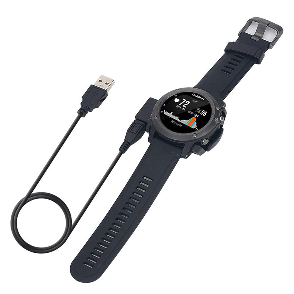 Techsuit TGC5 Charging Cable for Garmin Fenix 3 Sapphire / 3 HR / 3, USB-A, Black