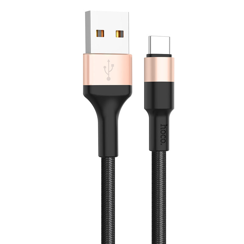 USB-A to USB-C HOCO X26 Xpress Data and Charging Cable, 18W, 1m, Gold