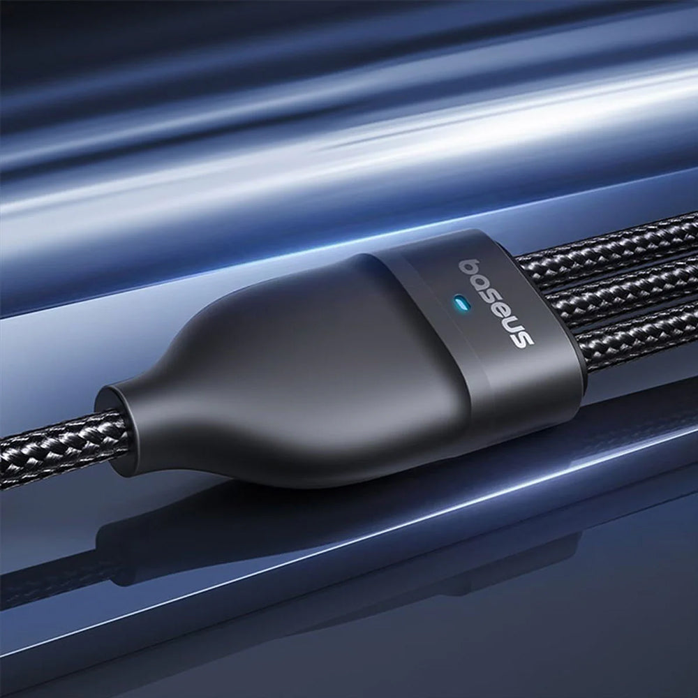 USB-A / USB-C - Lightning / 2 x USB-C Charging Cable Baseus Flash Series III 3in1, 100W, 1.5m, Black P10377501111-00