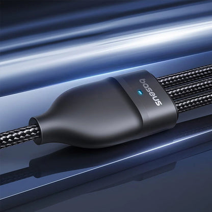USB-A / USB-C - Lightning / 2 x USB-C Charging Cable Baseus Flash Series III 3in1, 100W, 1.5m, Black P10377501111-00