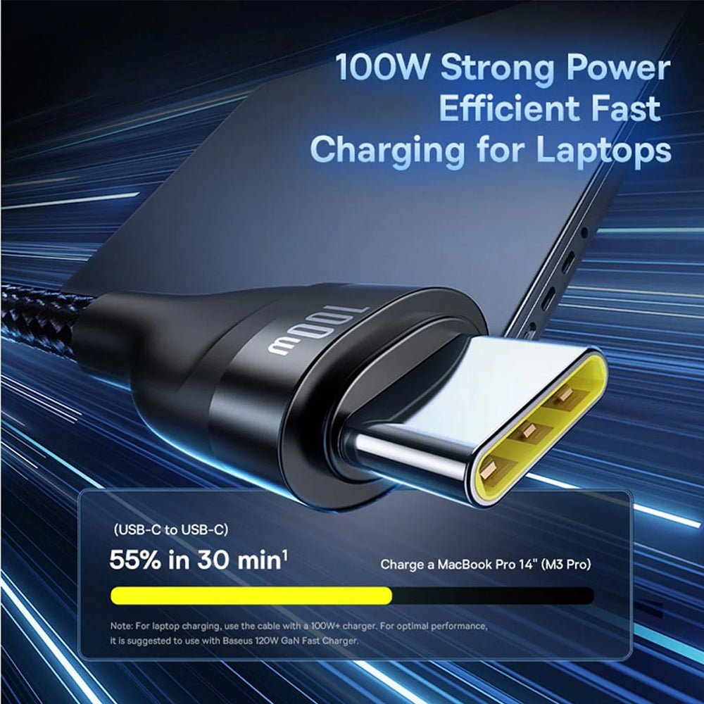 USB-A / USB-C - Lightning / 2 x USB-C Charging Cable Baseus Flash Series III 3in1, 100W, 1.5m, Black P10377501111-00