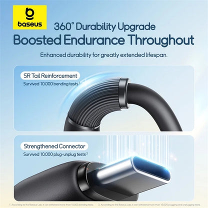 USB-A Charging Cable - Lightning / microUSB / USB-C Baseus Ultra Fast 3in1, 18W, 0.8m, Black P10376303121-01