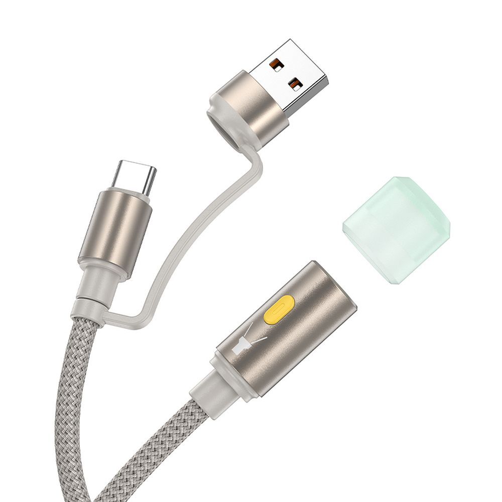 HOCO UA38C LED Cable, USB-C / USB-A, 0.3m, Gold