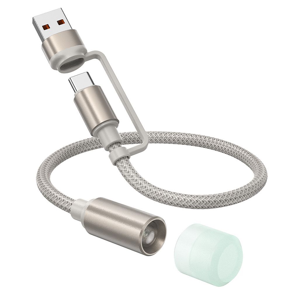 HOCO UA38C LED Cable, USB-C / USB-A, 0.3m, Gold