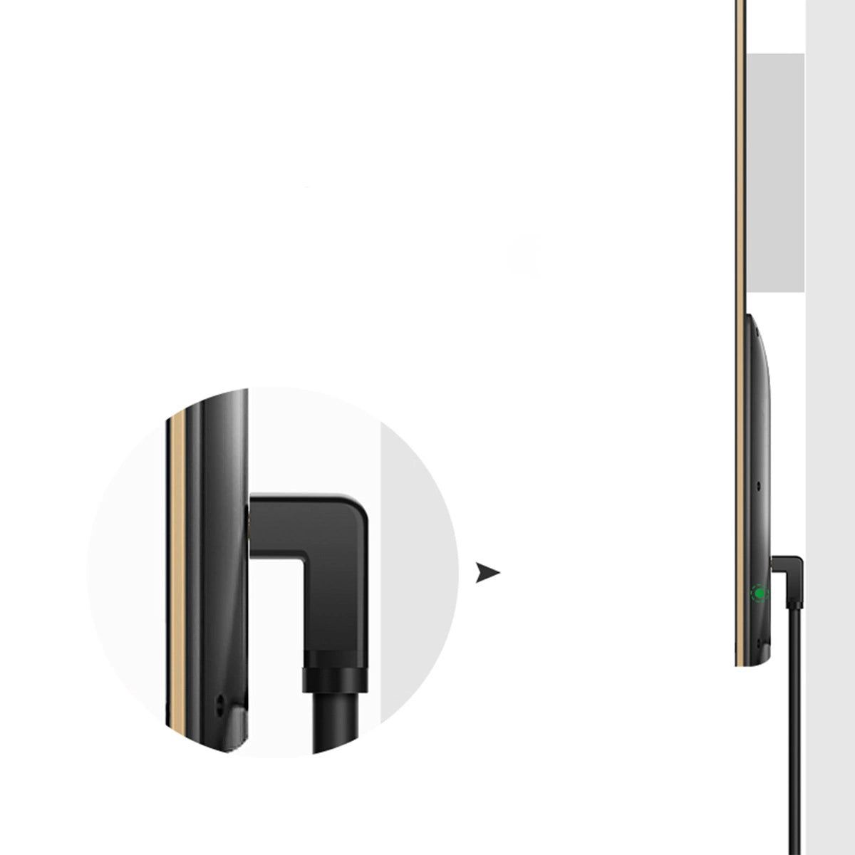 Video Cable UGREEN Angled, HDMI - HDMI, 4K, 1m, Black 